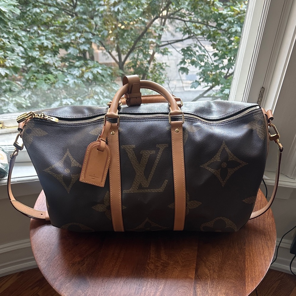 Louis Vuitton 2019 Giant Reverse Monogram Keepall Bandouliére 50